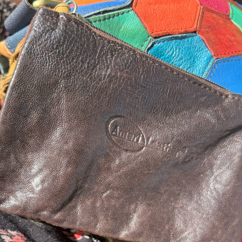 Amerileather Miya Handbag/Shoulder Bag #1738-9 Multicolor Patchwork Shoulder Bag - Picture 8 of 8